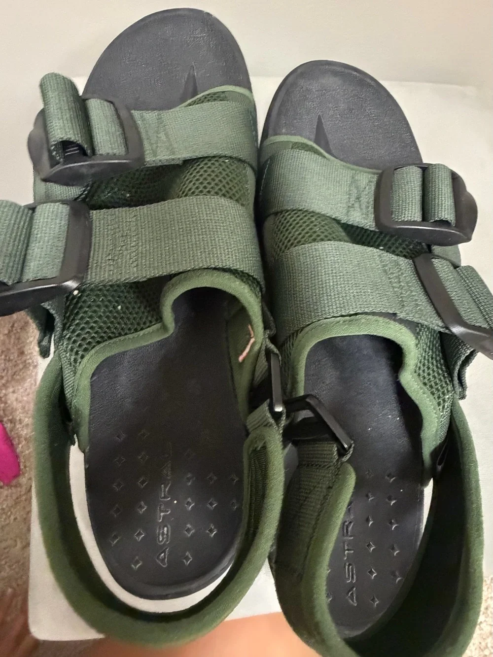 Astral Men's Olive Green Adjustable Strap Sandals